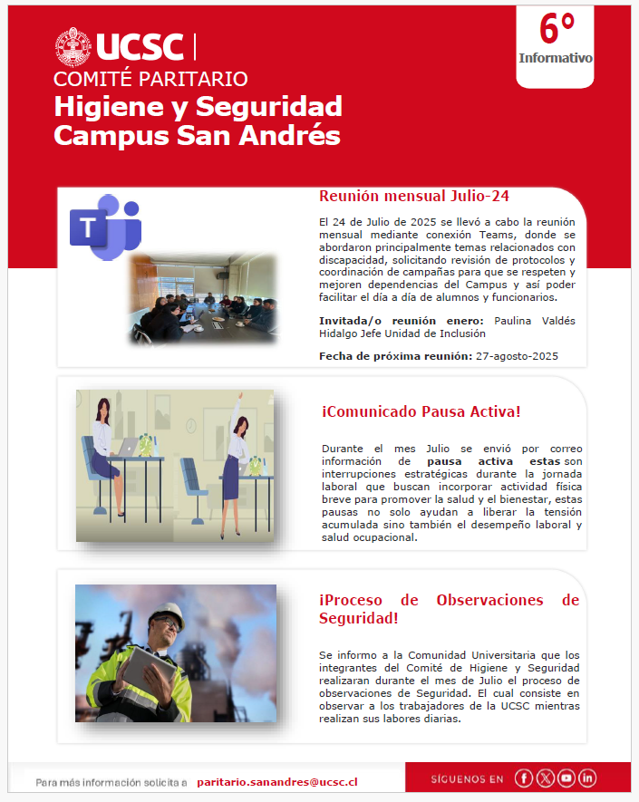 Informativo N°6 Actividades Julio 2025